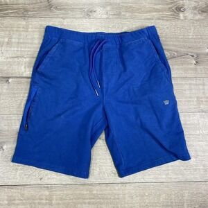 Mack Weldon Shorts Mens Medium Blue Knit Lounge Athletic Drawstring Cotton‎